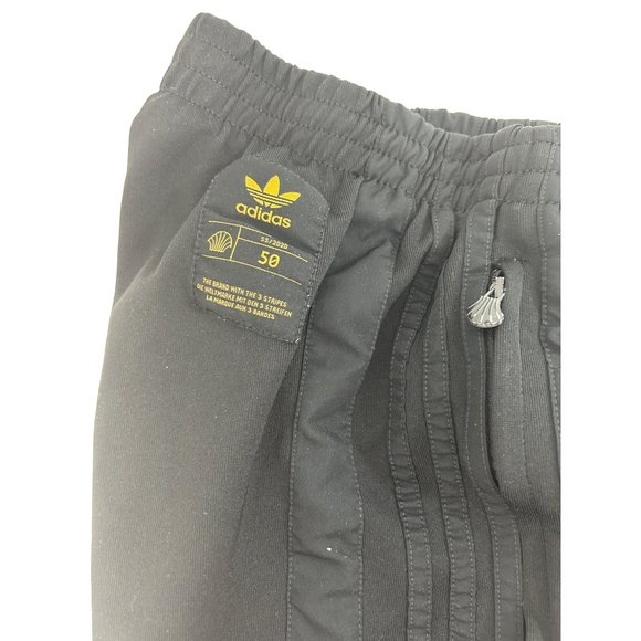 Adidas Men’s Track Pants S Black Trefoil Zip Pockets Triple Stripes Zip Ankle - Picture 13 of 16